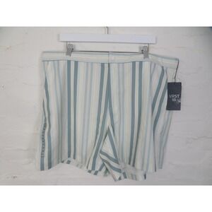 VRST Resort Shorts Mens 2XL Blue Stripe 6in Lined Quick Dry UV50 Swim Stretch